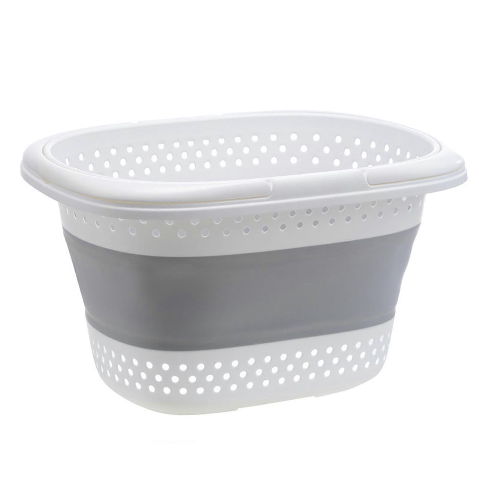 Collapsible Plastic Foldable Space Saving Storage Container Organizer Basket for Laundry Large Size