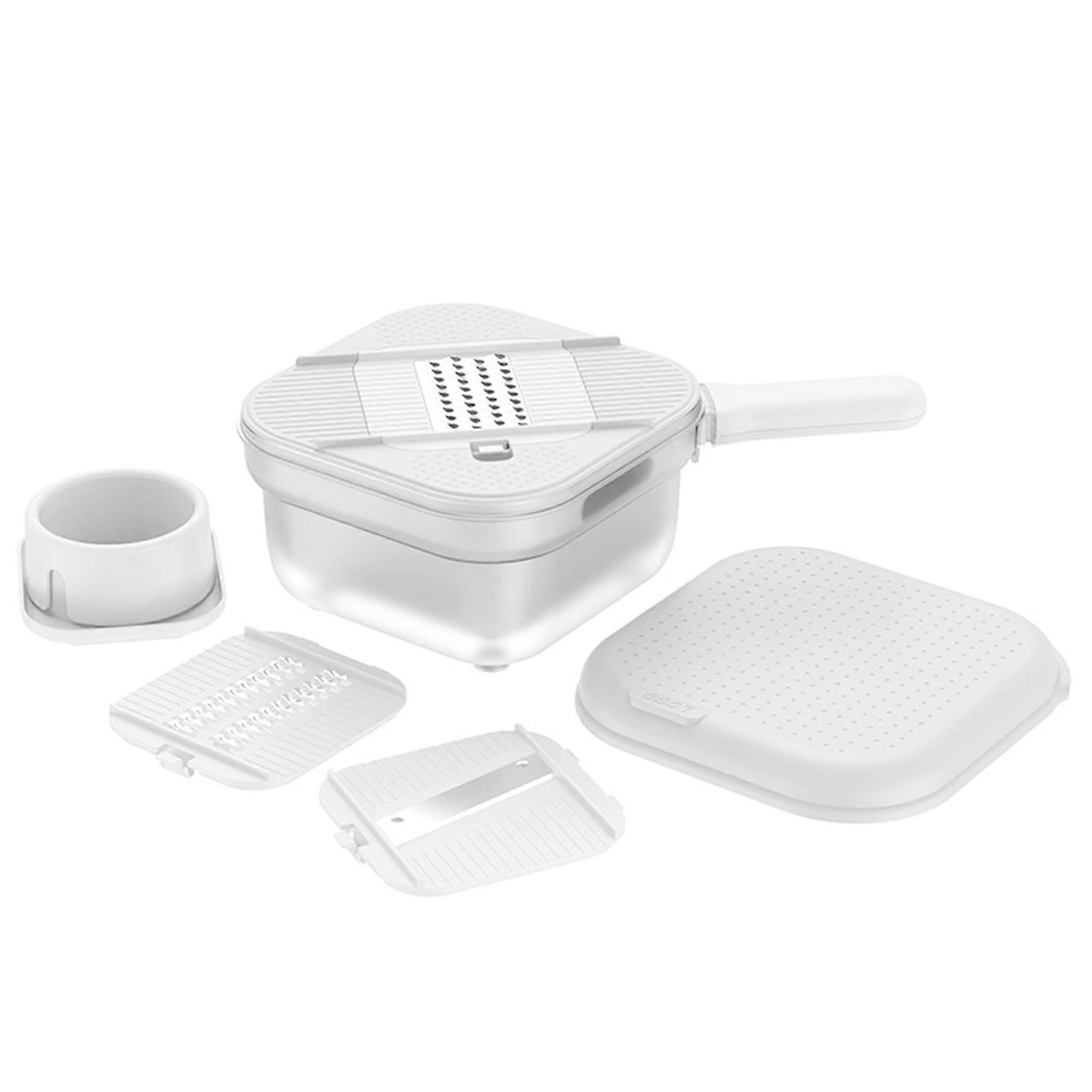 Vegetable Cutter with Drain Basket for Kitchen Sink, Pink Vegetable Storage and Washing Container, Built-in Drainer