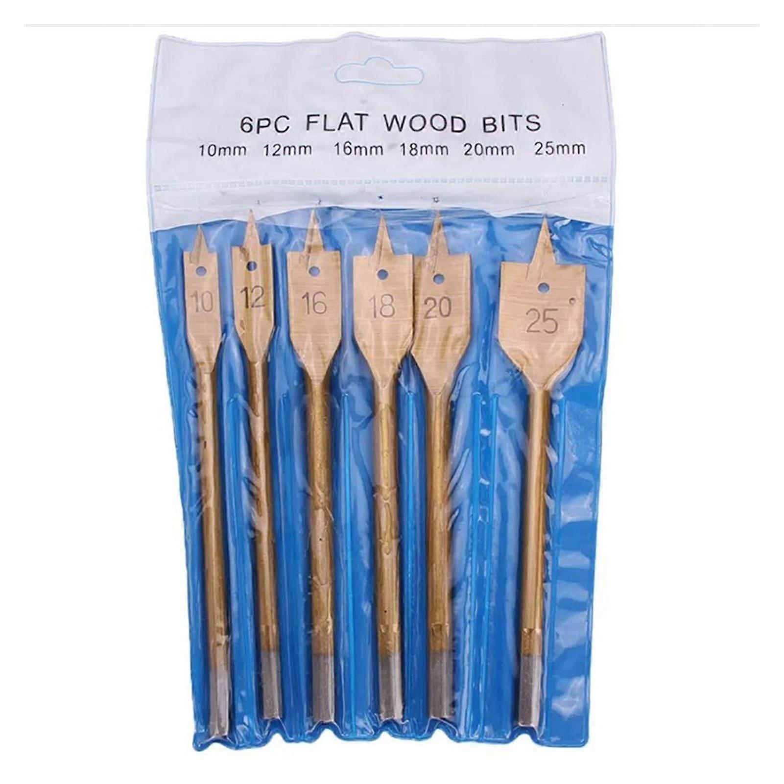 Surface Milling Cutter Set 6Pcs 8Pcs 10mm 25mm 1/4 Inch Hex Shank Spade Drill Bits for Woodworking and Metalworking