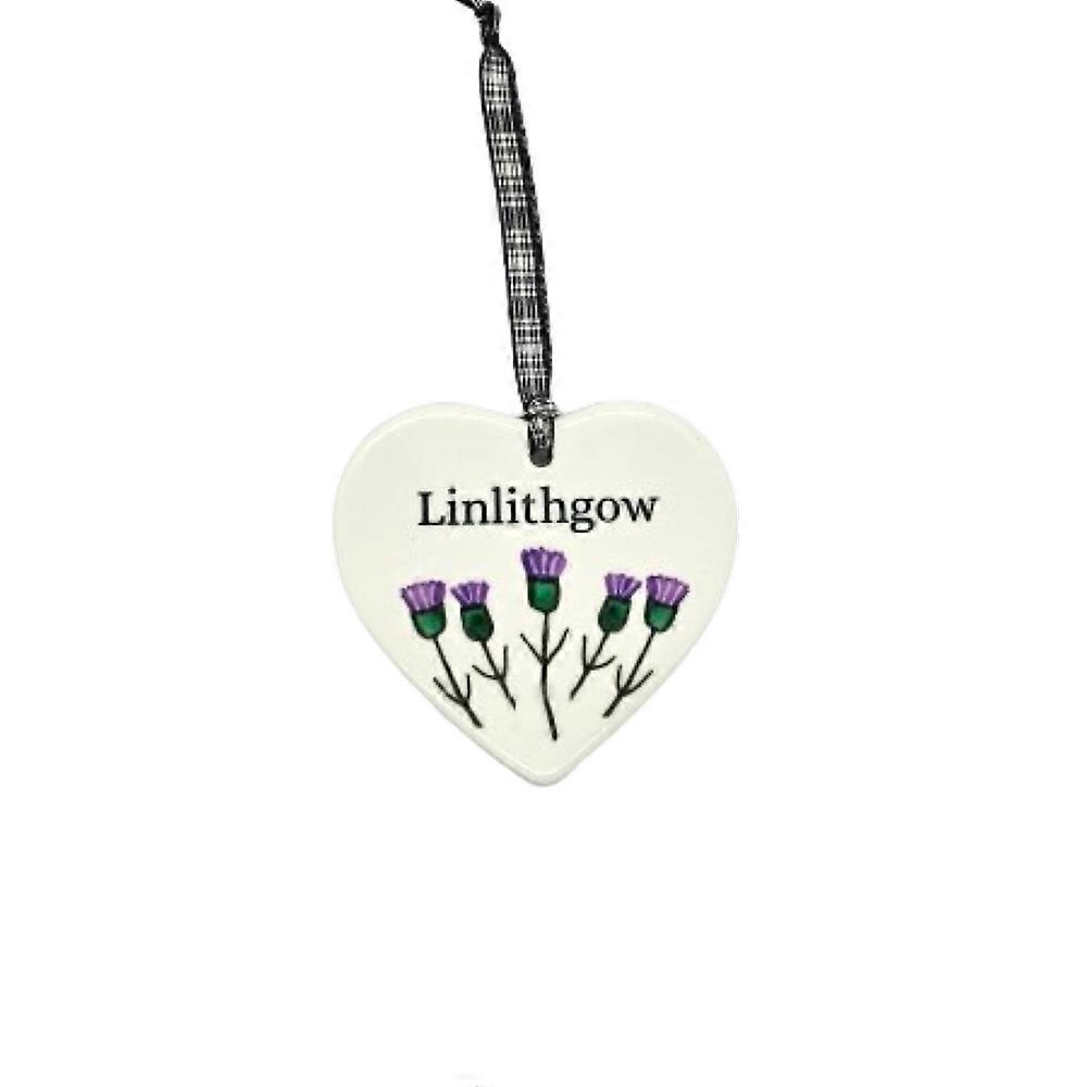 Ceramic Thistle Hanging Linlithgow Keepsake by Deborah Cameron