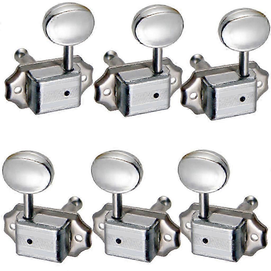 Guitar Tuning Peg Keys Machine Heads Tuner Round Button for Guitar Accs 3R3L