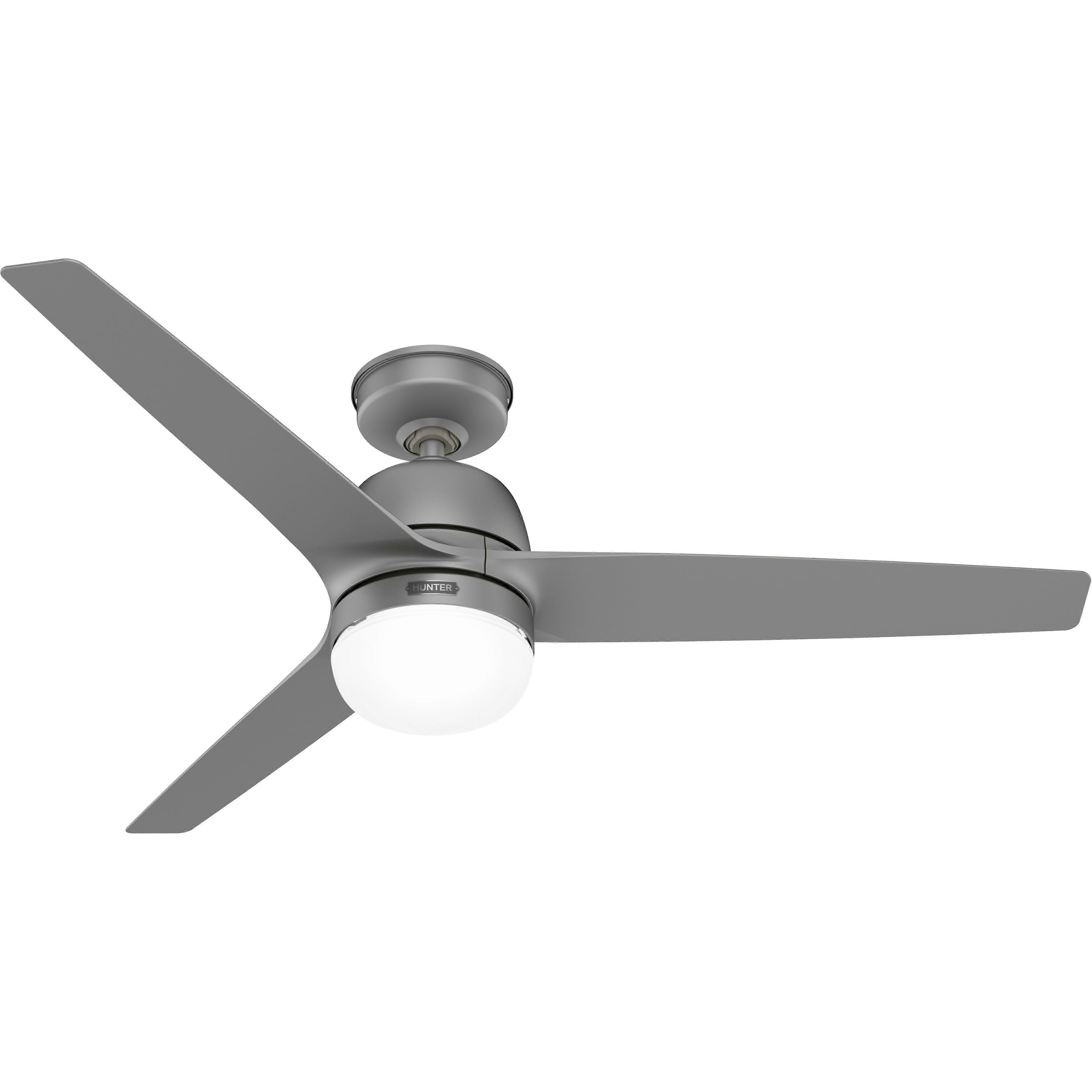 Outdoor Ceiling Fan Seawave Silver with Light