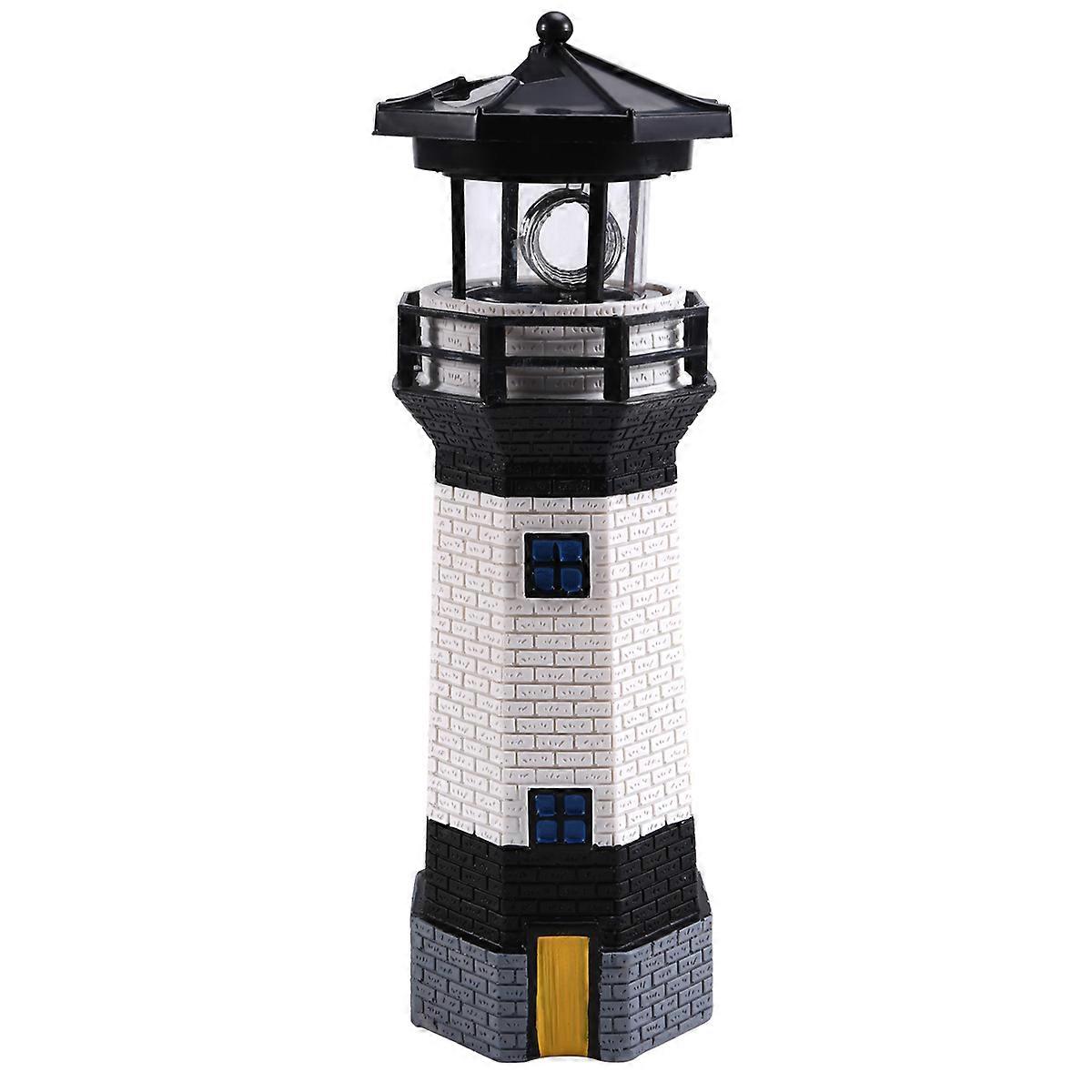 Led Solar Rotating Lighthouse Outdoor Garden Decorative Light,A