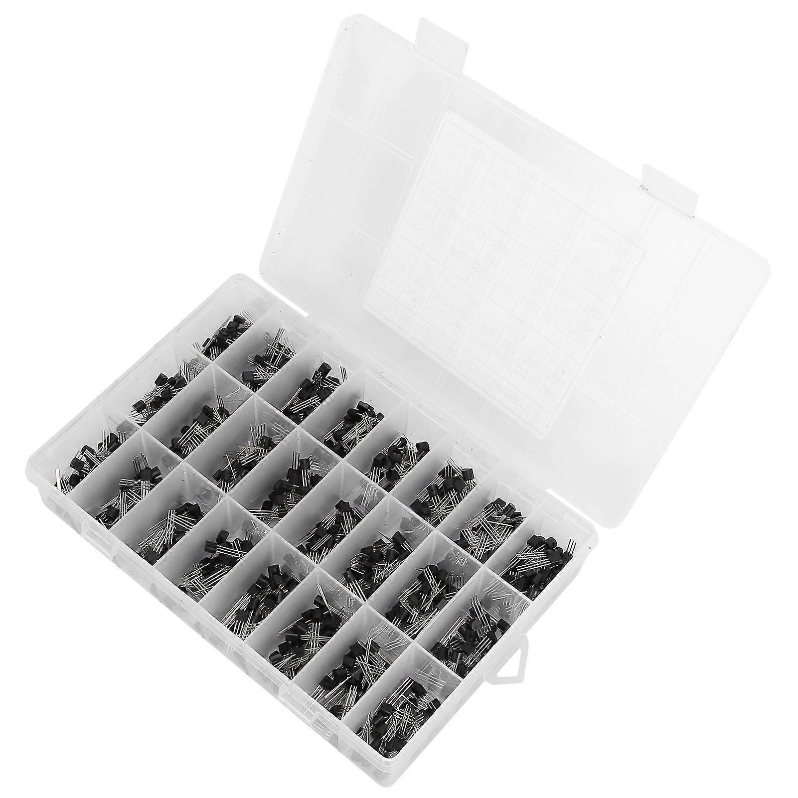 840 Pcs InLine TO92 Transistors NPN Small Power Transistors Kit Box 2N2222ABC558