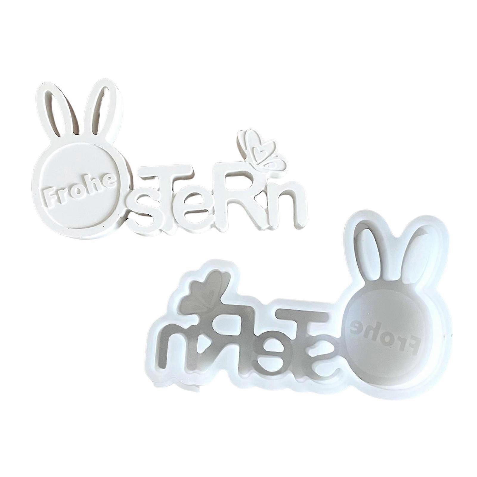Easters Molds Epoxy Resin Molds Easters Rabbit Castings Molds Silicone Molds Ornament Plasters Molds for Craft Making