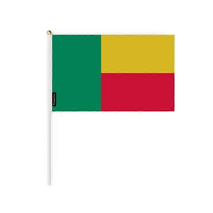 Set of Mini Flags – Benin – 14 x 21 cm – Handheld – Polyester - 50 pieces