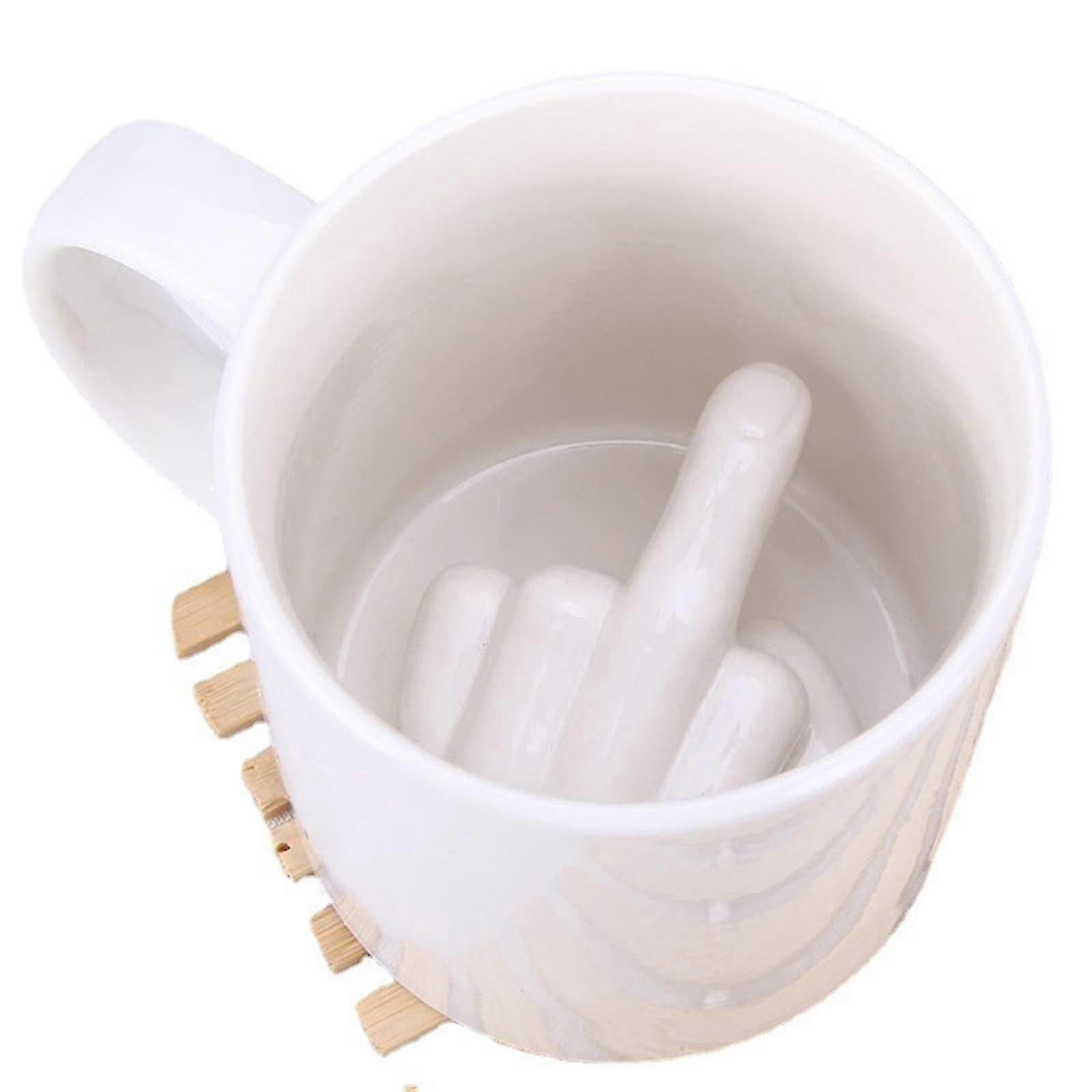 Kubek ceramiczny Middle Finger Novelty - 11 uncji niecywilizowanej filiżanki do kawy o prowokacyjnym designie