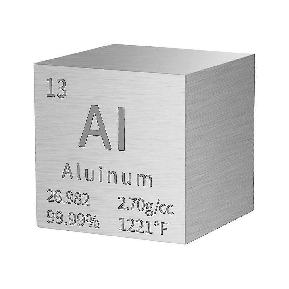 Aluminium Density Cubes Pure Metal for Periodic Table, Elements Collection & Lab Experiments - Square Blocks