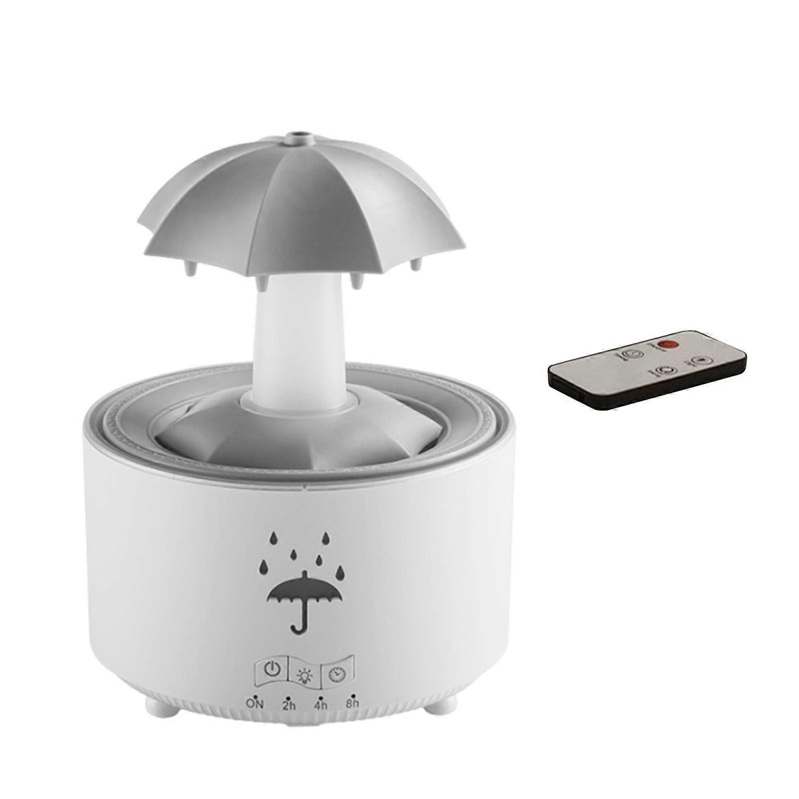 Rain Drop Air Humidifier Fireplace 300ml Office Timer Essential Oil Diffuser