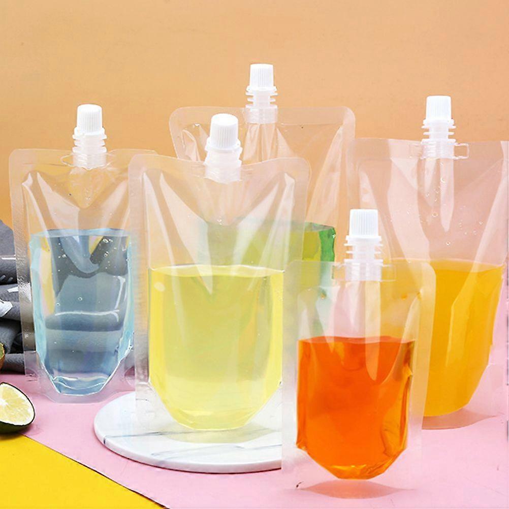 30Pcs 300ML Transparent Drinks Flasks Liquor Pouch Reusable Beverages Drinking Flasks