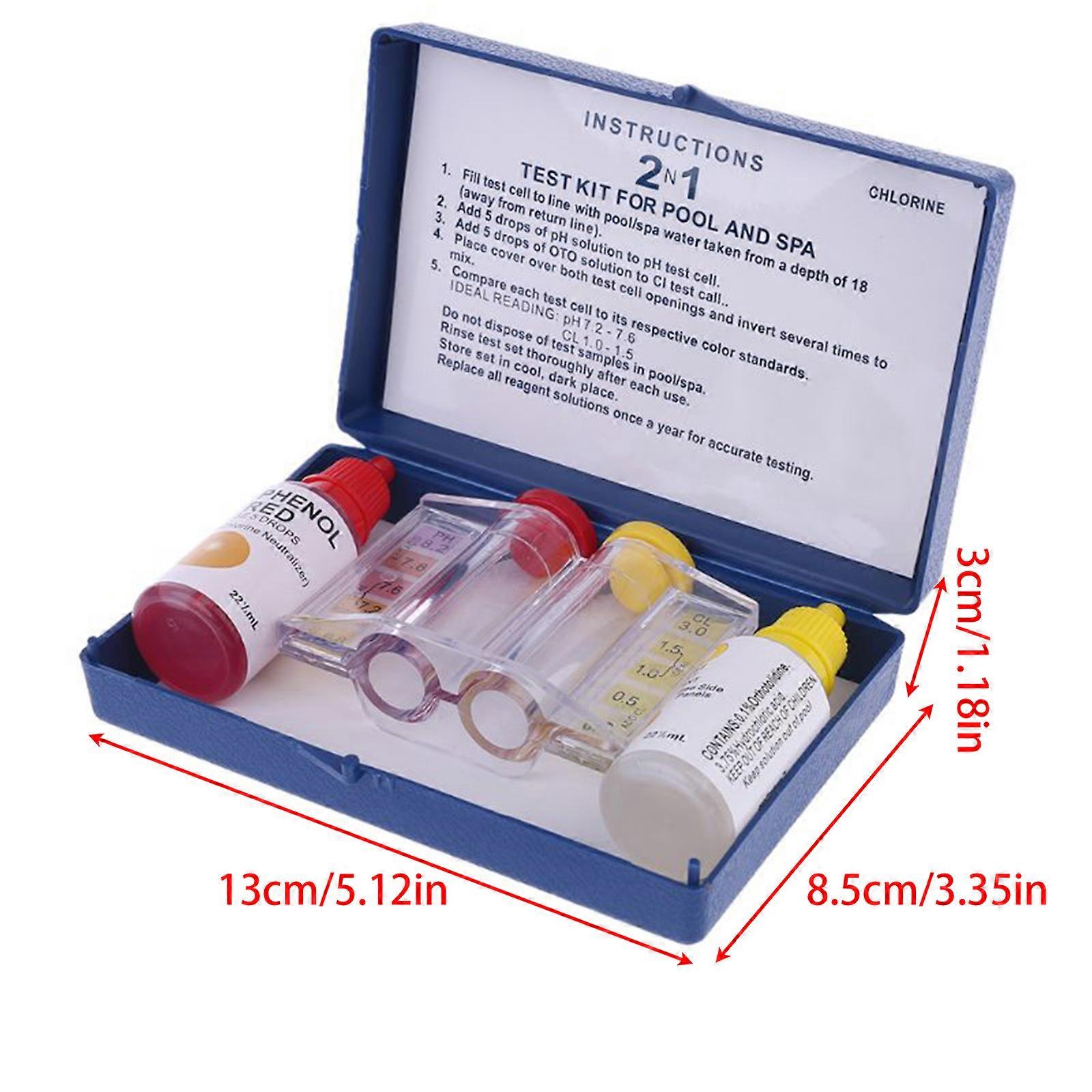 PH Chlorine Testing Liquid Water Quality Test Kit Swimming Pool Hydroponics Aquarium Tester PH Chlorine Liquid Inspect