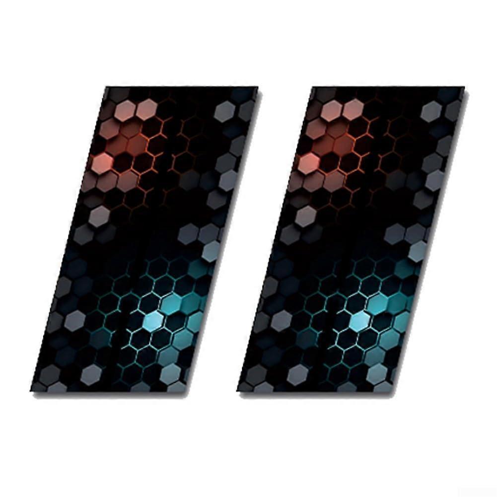 car Bpillar sticker forizing your vehicle with a unique honeycomb design (C).
