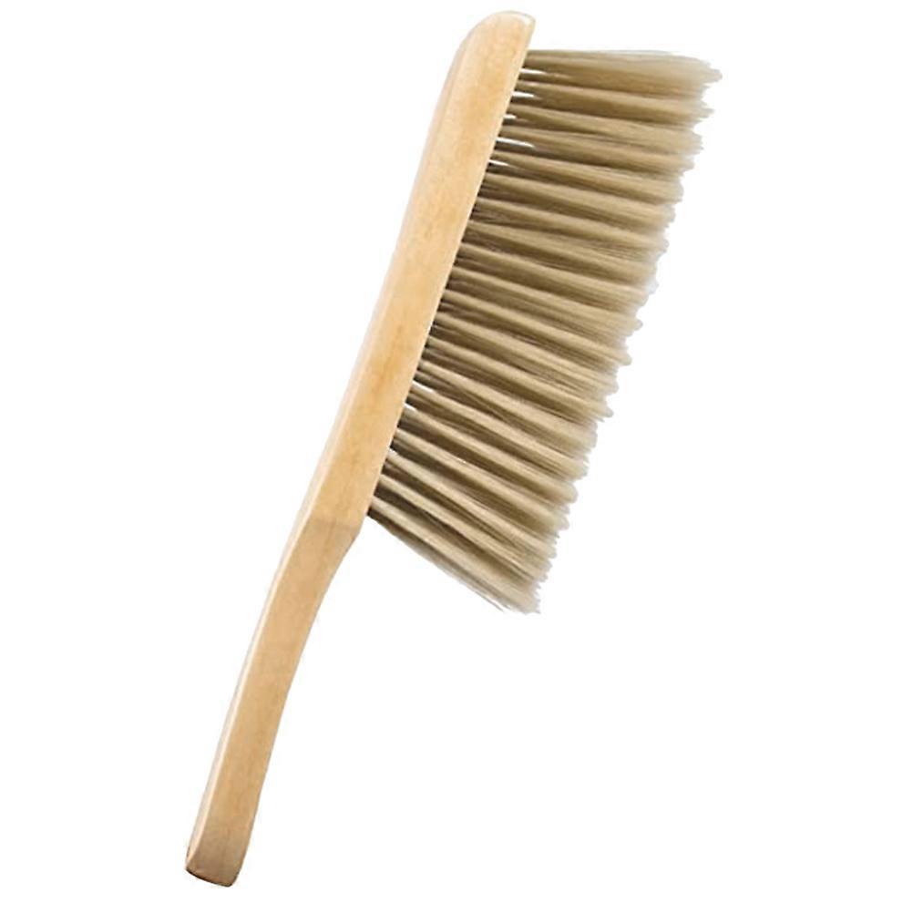 Practical Cleaning Aid with Wooden Handle for Various Surfaces