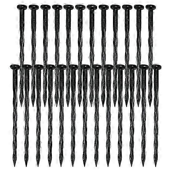 25pcs Rustproof Plastic Landscape Spikes - High Strength Reusable Ground Nails for Garden