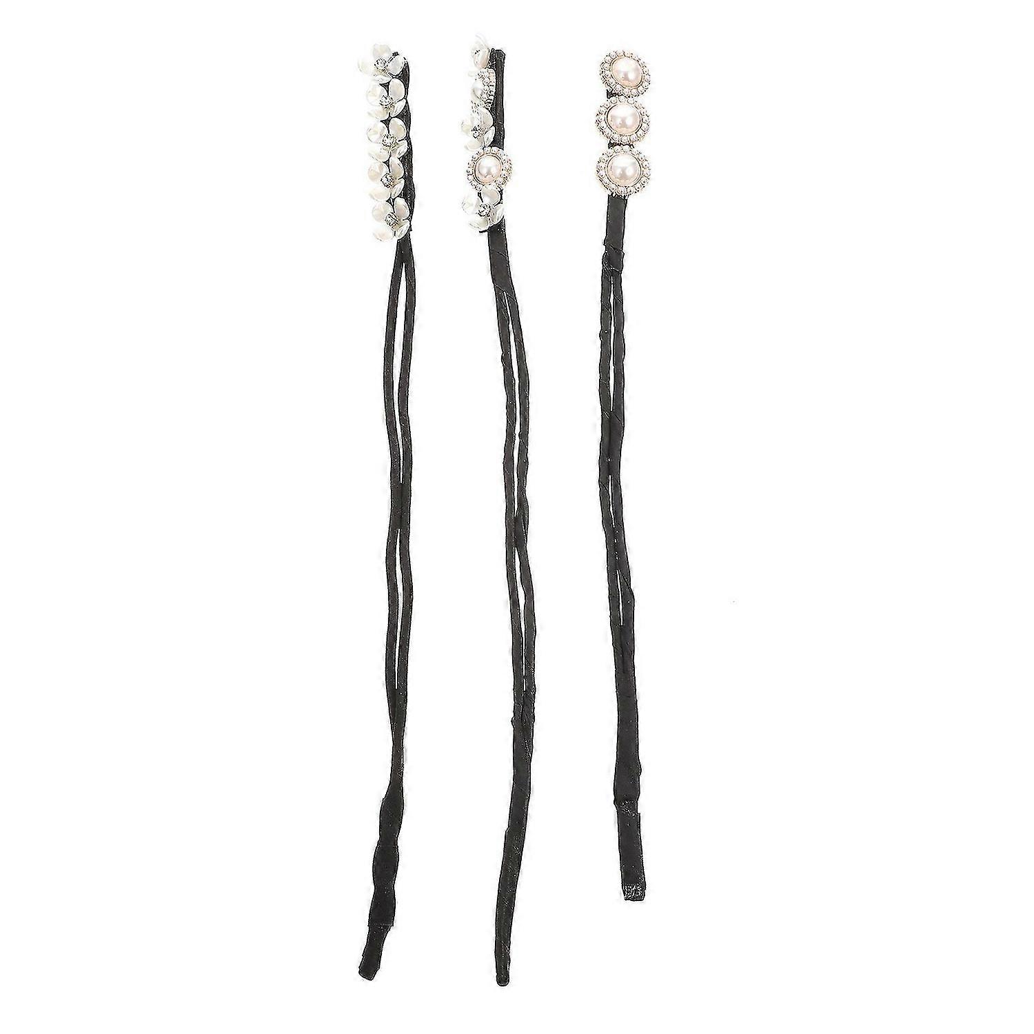 3 stuks Tiara bruid bruiloft bruids haar Bun Wrap vrouwen haar Bun Shaper parel haar elastiekjes haar Bun kruller