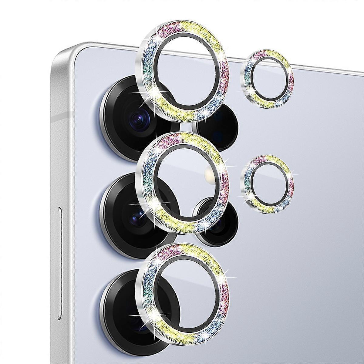 サムスンギャラクシーS25ウルトラカメラレンズフィルム強化ガラス+メタルグリッターリアレンズプロテクター用