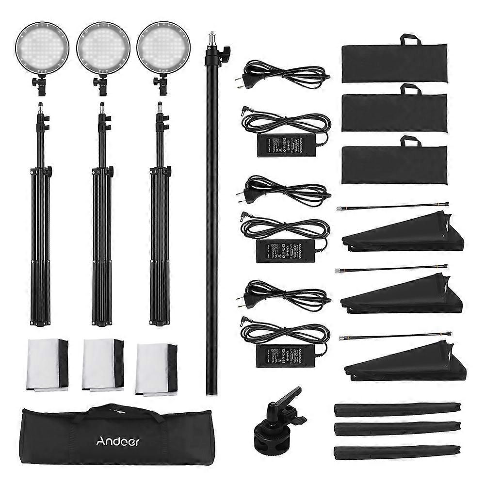 Andoer LED Softbox Lighting Kit - Professional Studio Photography & Video Light Set