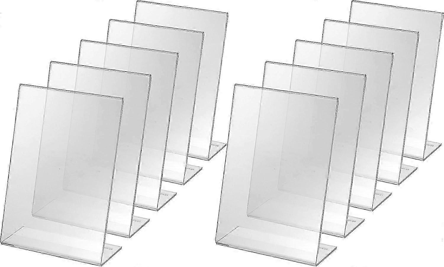 10透明アクリル傾斜テーブルディスプレイ-5x15x5cmセット