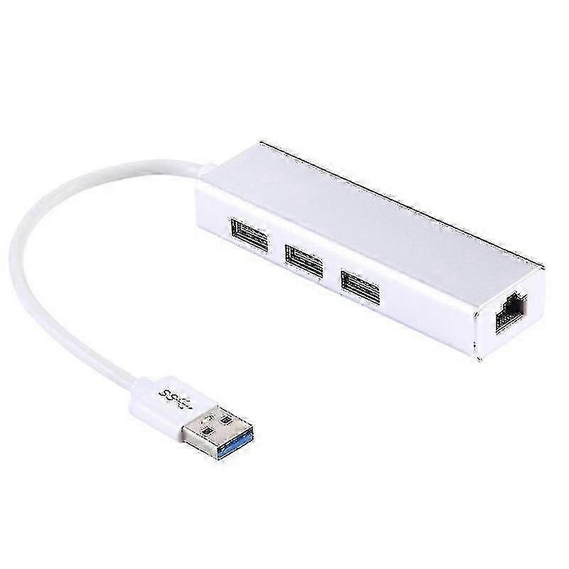 مجموعات ملحقات الكمبيوتر غلاف الألومنيوم 3 منافذ USB3.0 محور + محول Usb3.0 10 100 ميجابت في الثانية محول إيثرنت