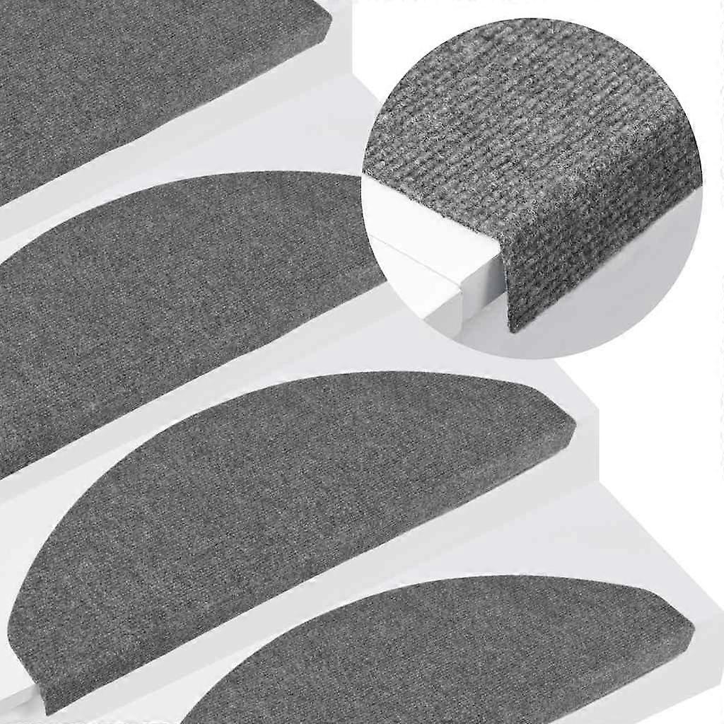Step mats self-adhesive 30 pcs. grey 65x22.5x3.5 cm