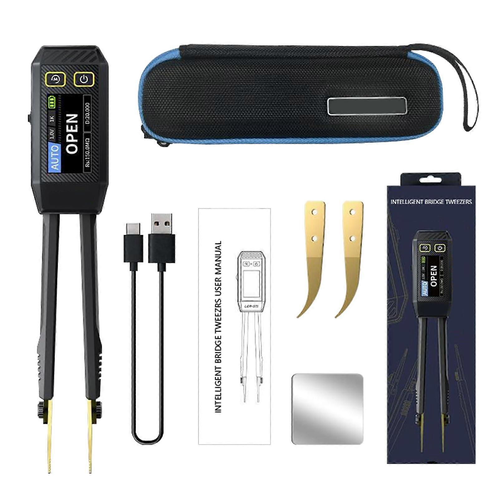 LCR Meters Smart Meter Tweezer Bridge Meter Kit Digital Component Tester Resistance Inductance Capacity Testing Tools