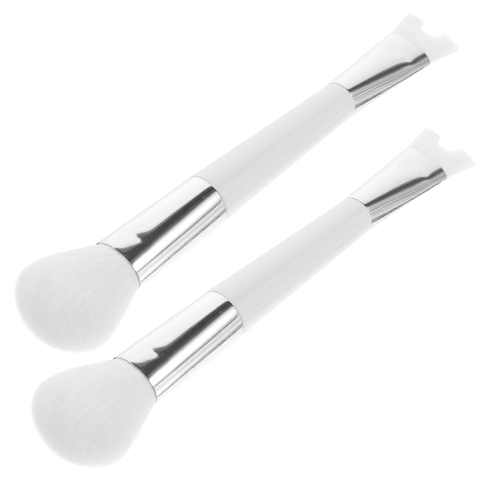 Facial Applicator Brush Nose Contour Brushes Makeup Application Blending Dual-End U-Shaped 2Pcs