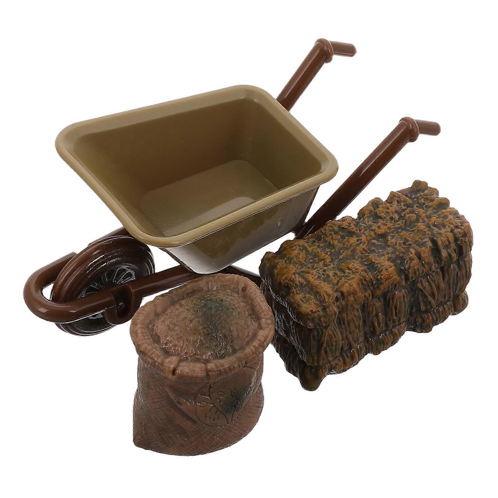 Miniature Farm Tools Decoration Collectors Model Enthusiasts Highly Detailed Assorted Color 1Set