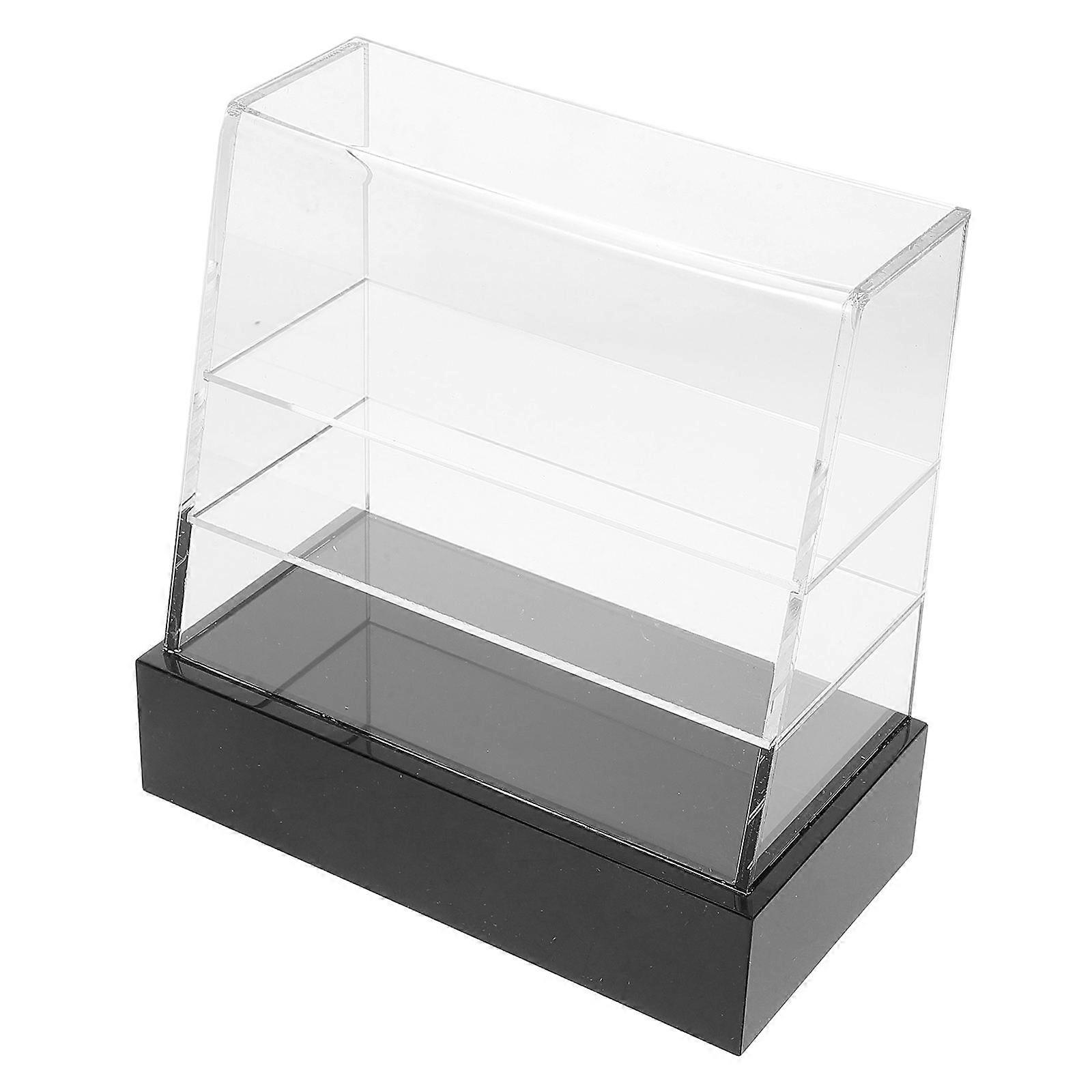 Mini Pastry Display Case Miniature Cake Cabinet Rectangular for School Projects Plastic 5.2 5.1 2.6in Dollhouse Accessory 1Pcs