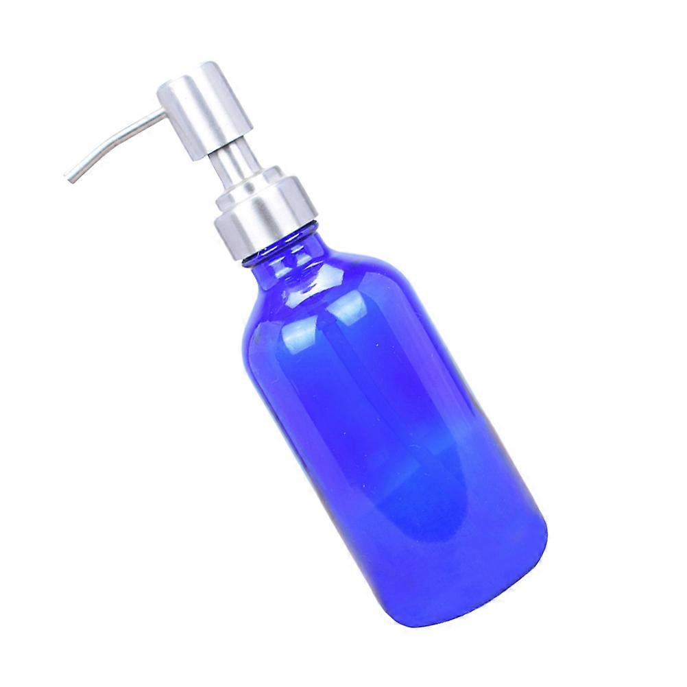 Containers For Bathroom Bottle Useful Glass Pump Bottles Blue 230ml Safe Cosmetic Containing 1Pack