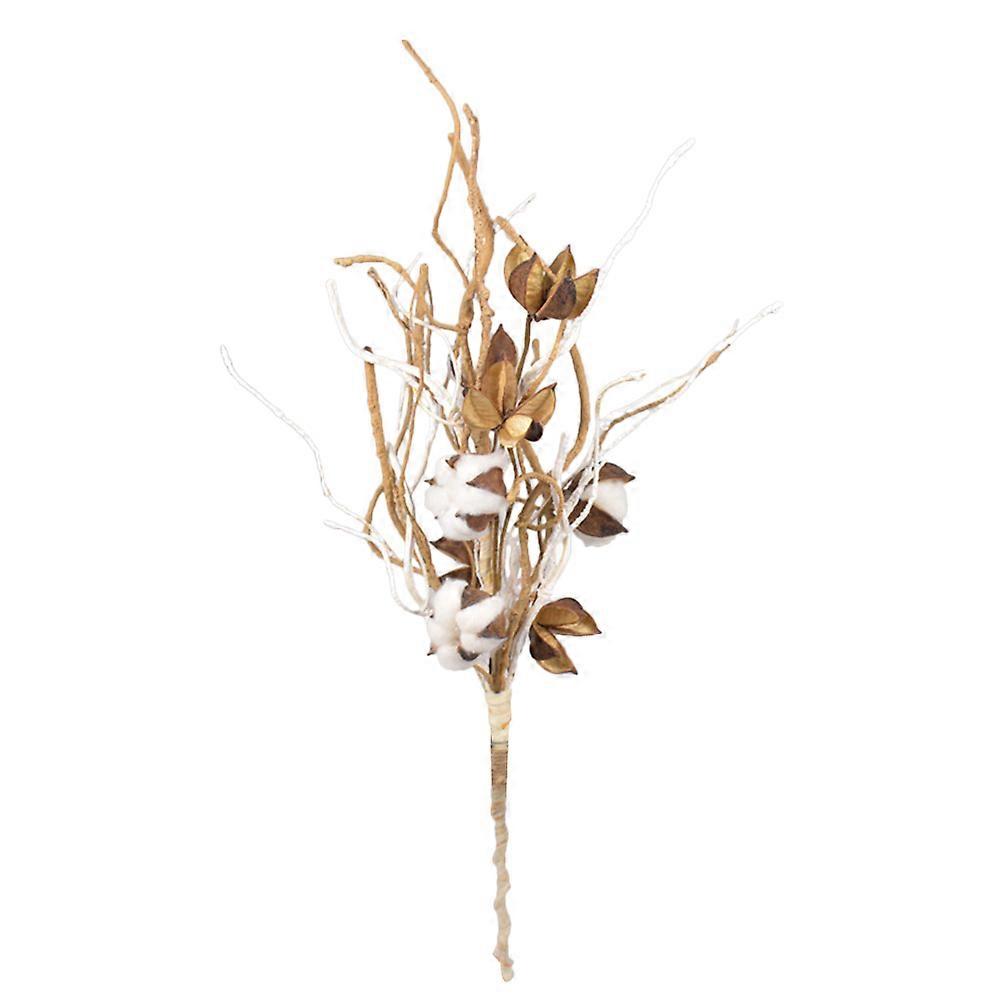 tiges de coton décoratives coton fleurs séchées Noël mariages atmosphère moderne 55 x 10 x 5cm 3Pcs