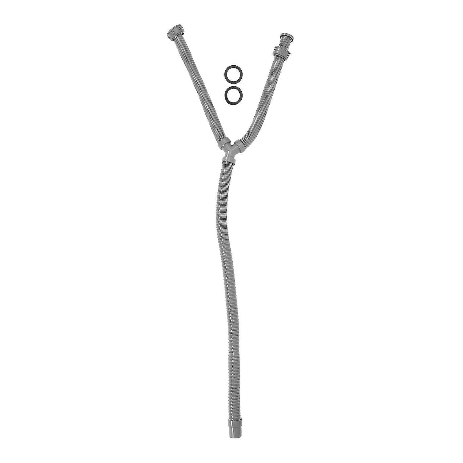 PVC Y Type Kitchen Sink Drain Pipe for Washing Machine with Grey Color and Three Way Design 0.5 Inch