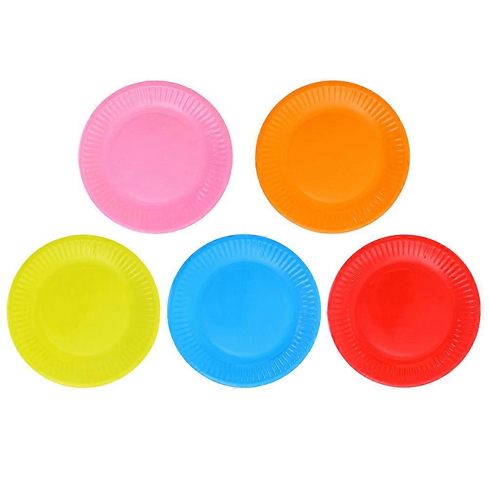 Leak Resistant Paper Plate For Special Occasions Assorted Color 50Pcs