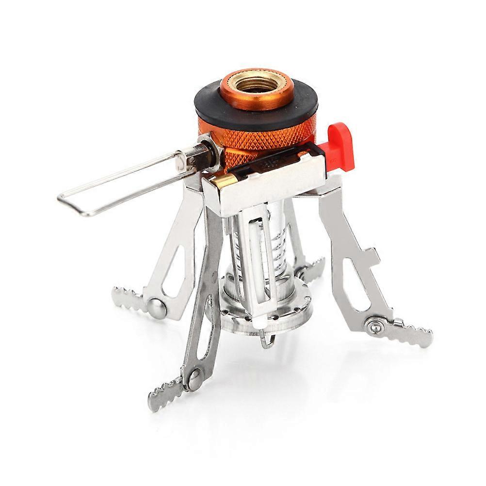 Lightweight Stainless Steel Camping Stove with Windshield, Adjustable Flame, and Honeycomb Windproof Design for Outdoor Backpacking Cooking