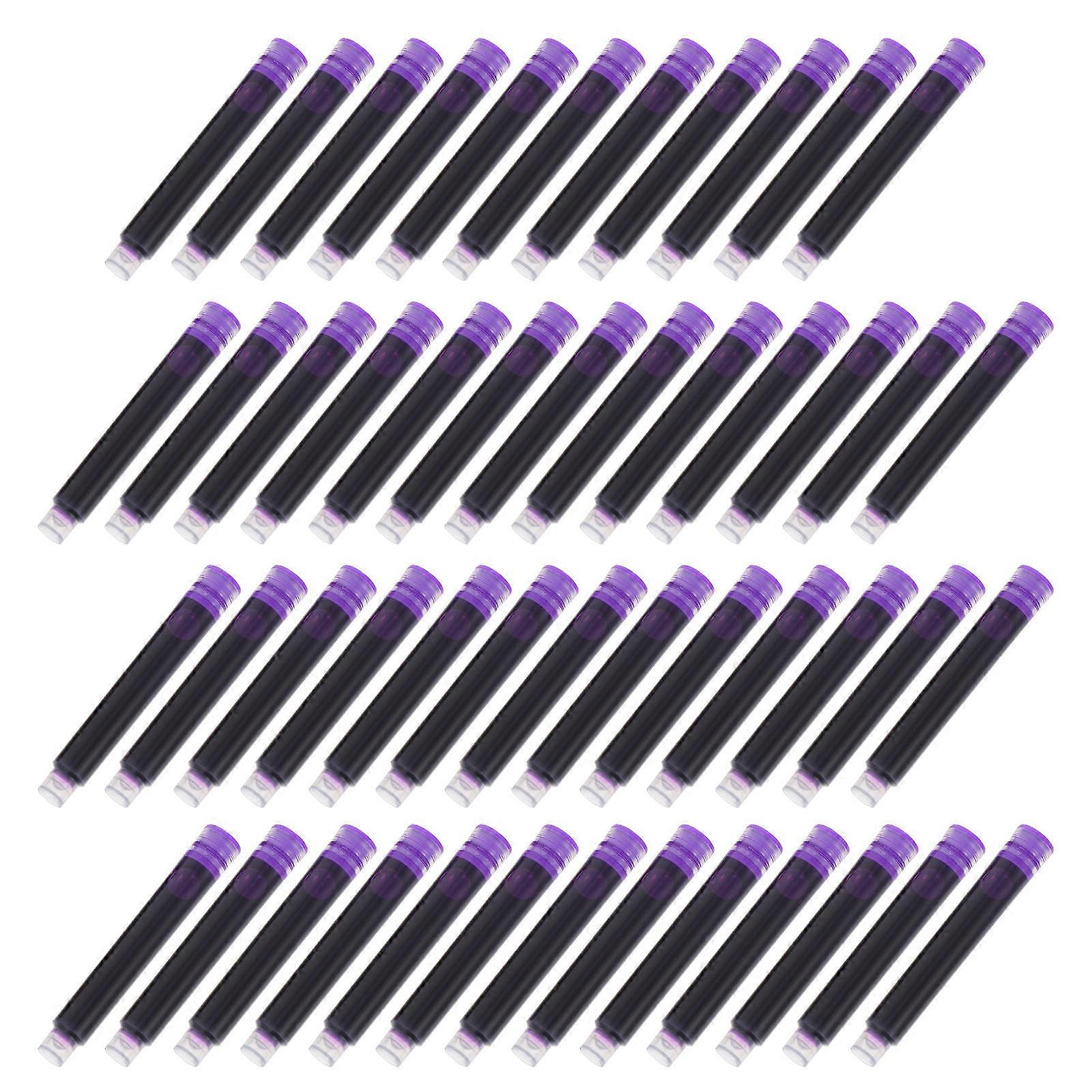 Pen Refills Universal Fountain Pen Ink Pen Refill Student Practice Plastic Ergonomic Design 50Pcs