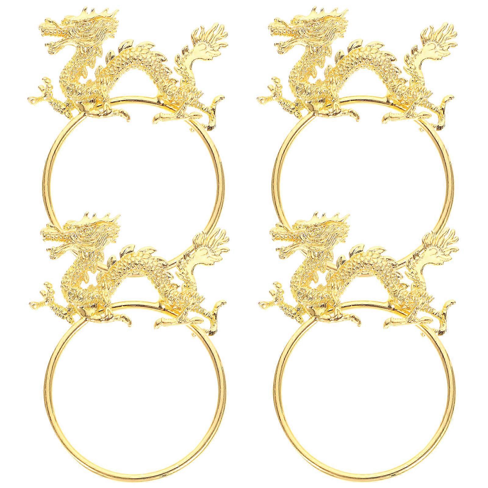 Table Napkin Holders 3D Dragon Shape Elegant Style Decorative Item 4Pcs