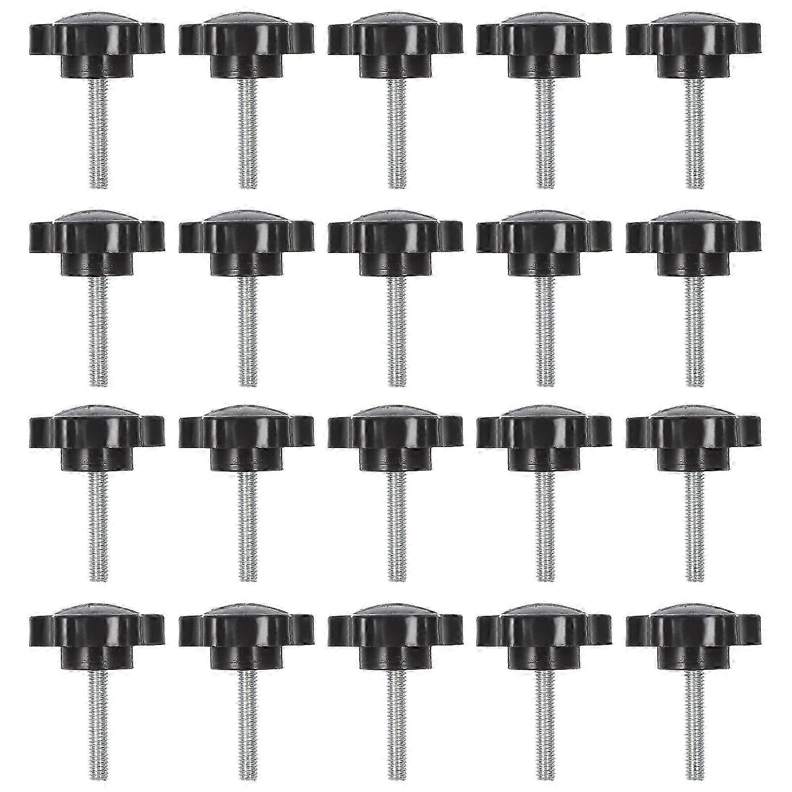20pcs T Track Bolt M6x30 Handle Clamping Knob Star Knob Thread Accessory