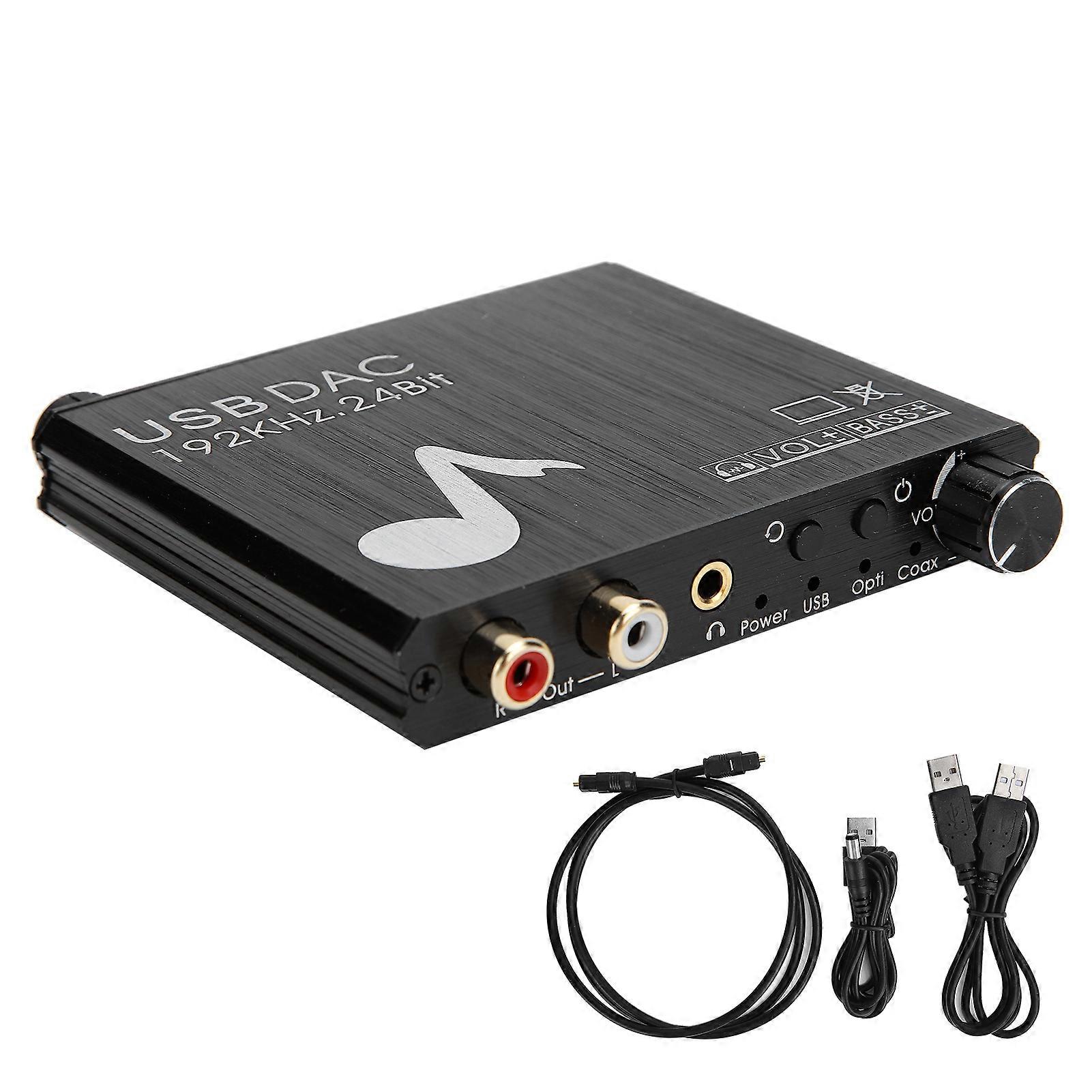 AY107 DAC Converter, Digital to Analog o Converter, RCA 3.5mm Coaxial Optical o Converter