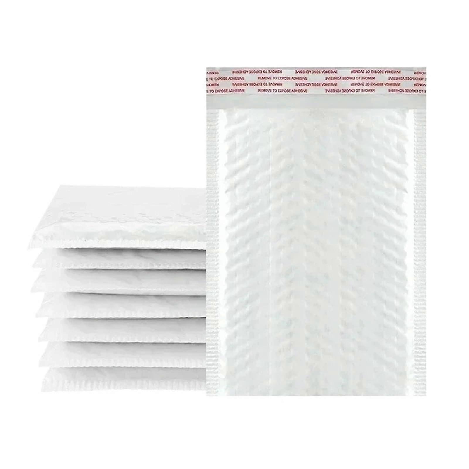 Self-Adhesive Bubble Mailers, Multifunctional White Foam Padding, Waterproof, 11x11 cm, Pack of 50