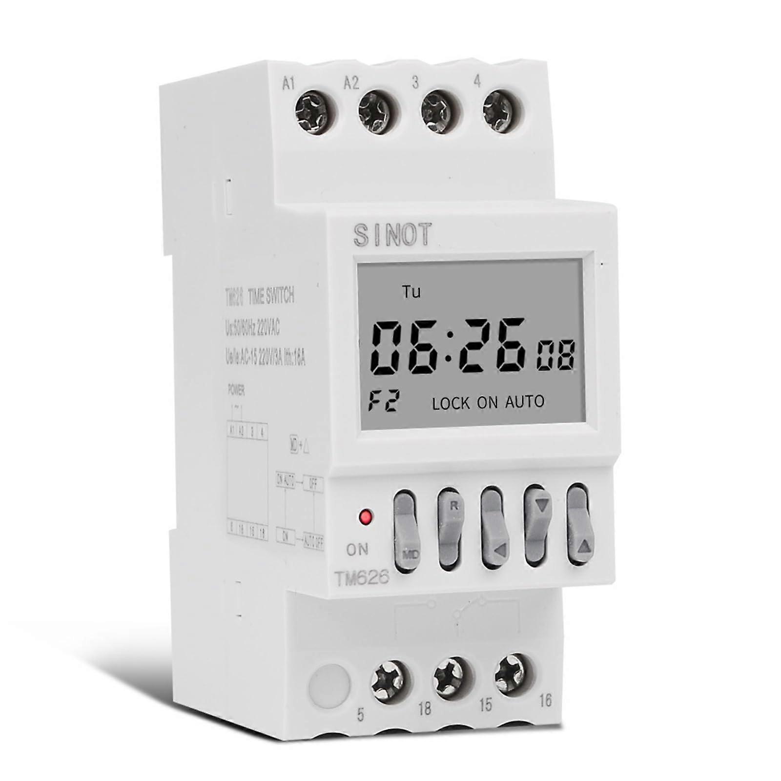 Two groups output separate control 7 days weekly programmable 2 channels timer switch time min. 1 second interval clock din rail (12V) Ref: 1191