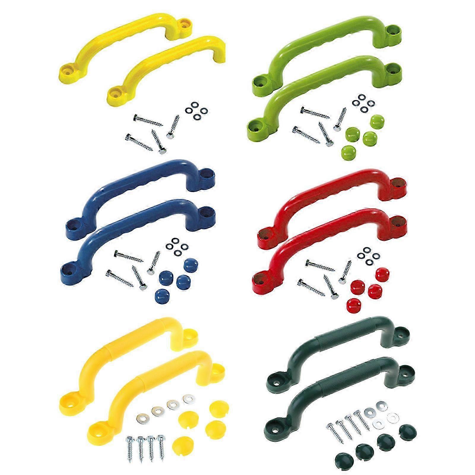 Outdoor Playset Safety Handles - 2 Pack Durable Grip Accessories for Swing & Climbing Structures with Mounting Hardware