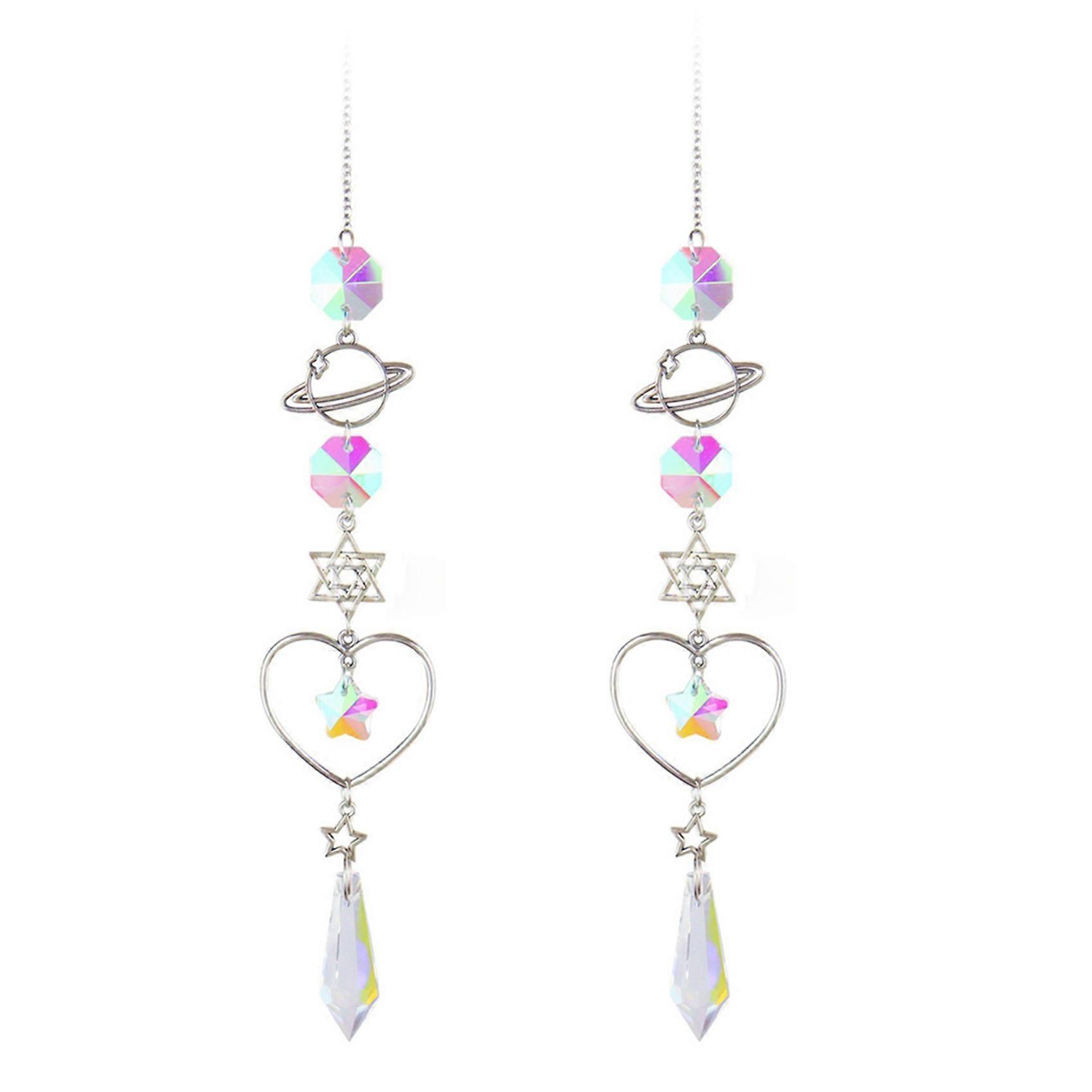 A Crystal Wind Chime Sun Catcher Diamond Prisms Pendant