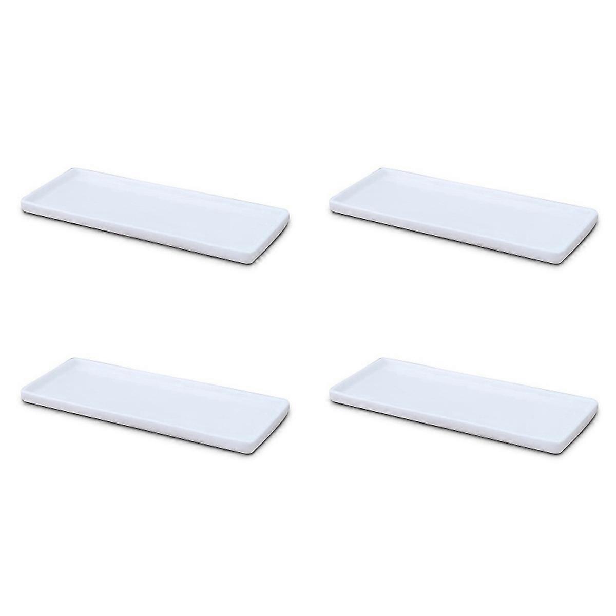 Rectangular Ceramic Tray Plate White Porcelain Plate Mouthwash Tray