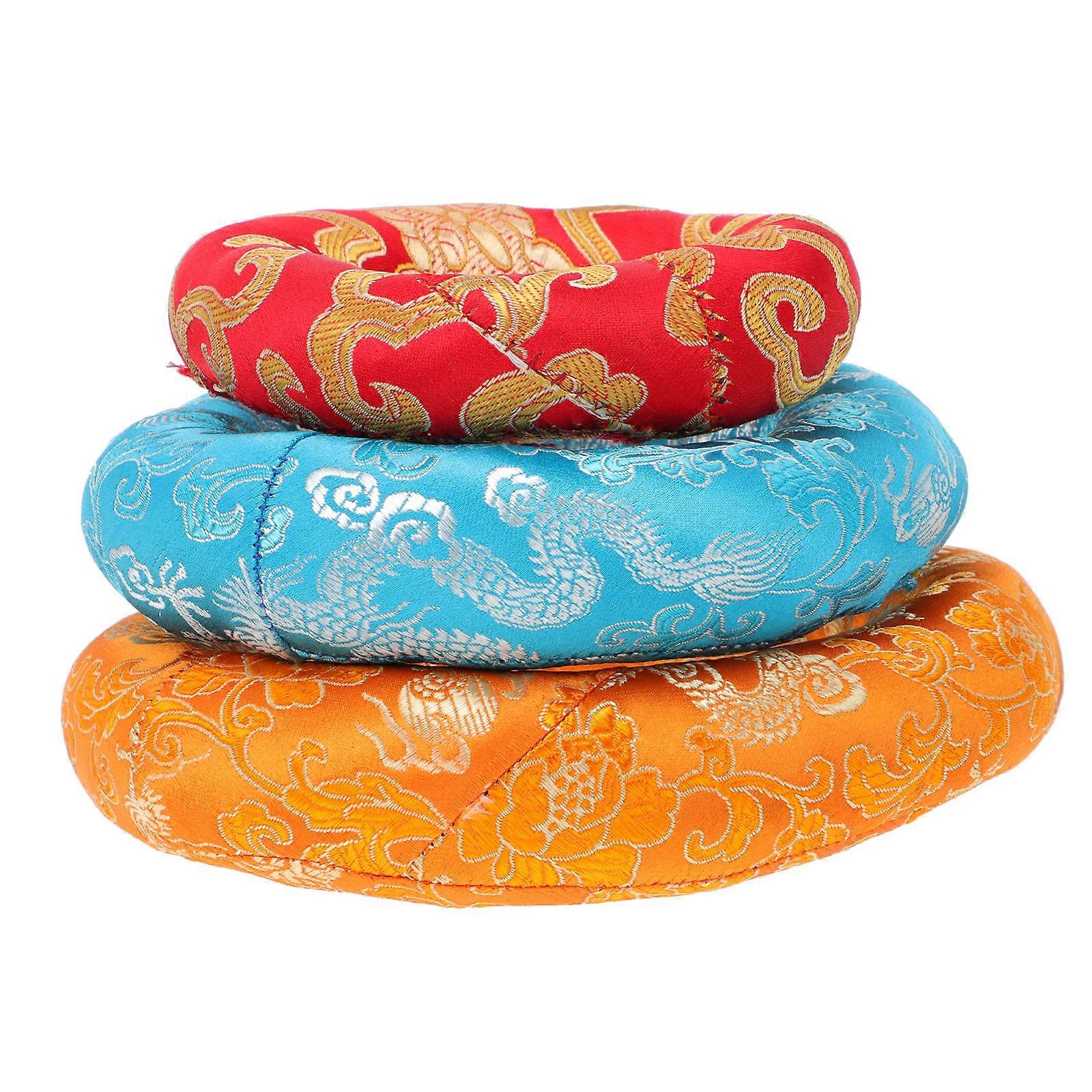 Singing Bowl Inner Lining Singing Bowl Mats Religious Ceremony Support 3Pcs