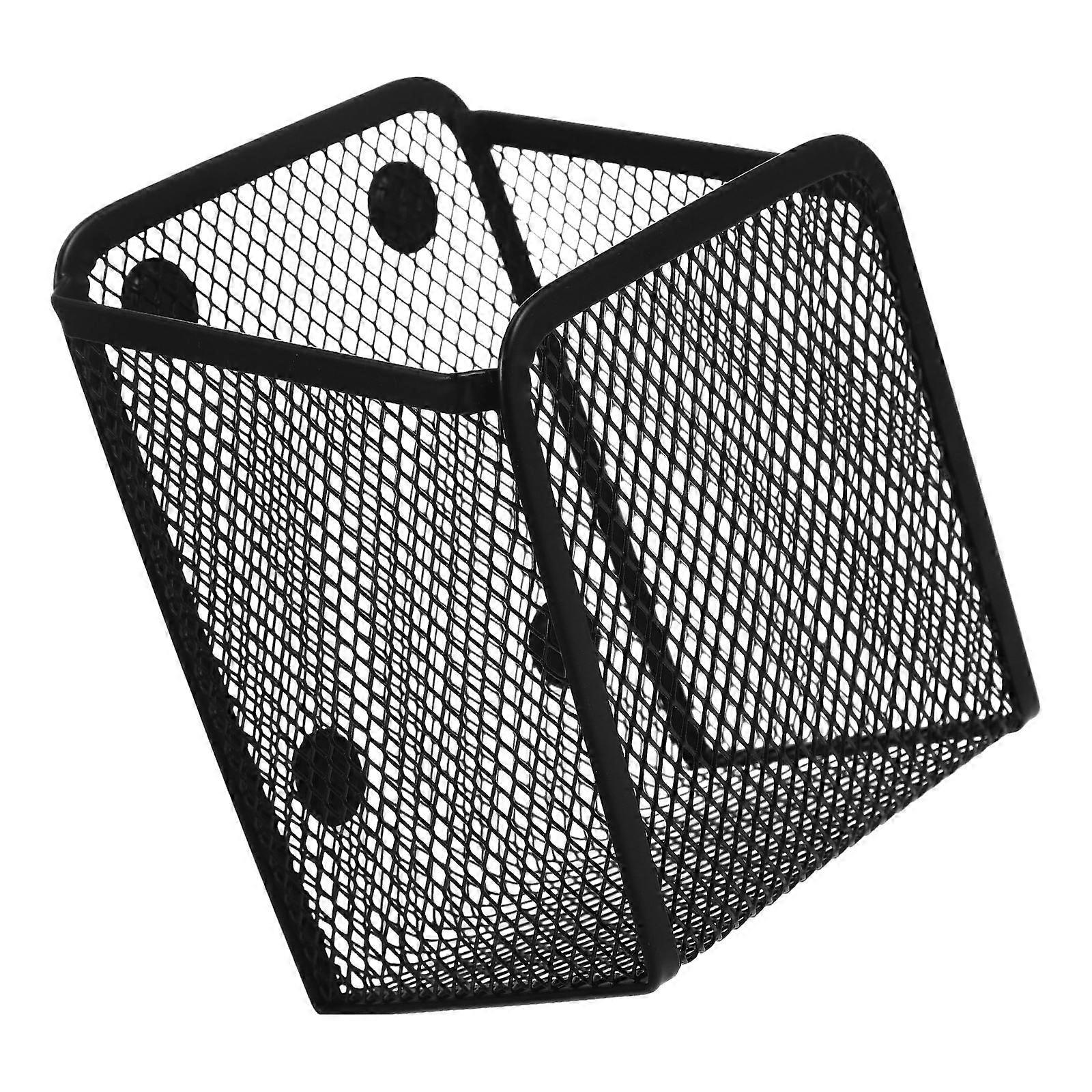 Magnetic Holder for Dry Erase Markers Pen Storage Organizer Black Rectangular 4.9X3.7X2.7in Space Saving 1Pack