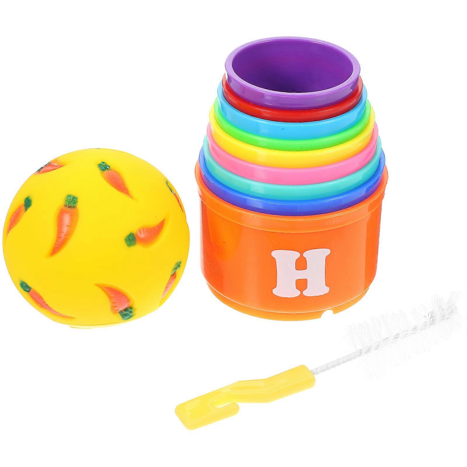 الأرنب مكدسة أكواب الأليفة الأرنب اللعب في الهواء الطلق العشب PP تصميم قابل للتكديس 1 مجموعة