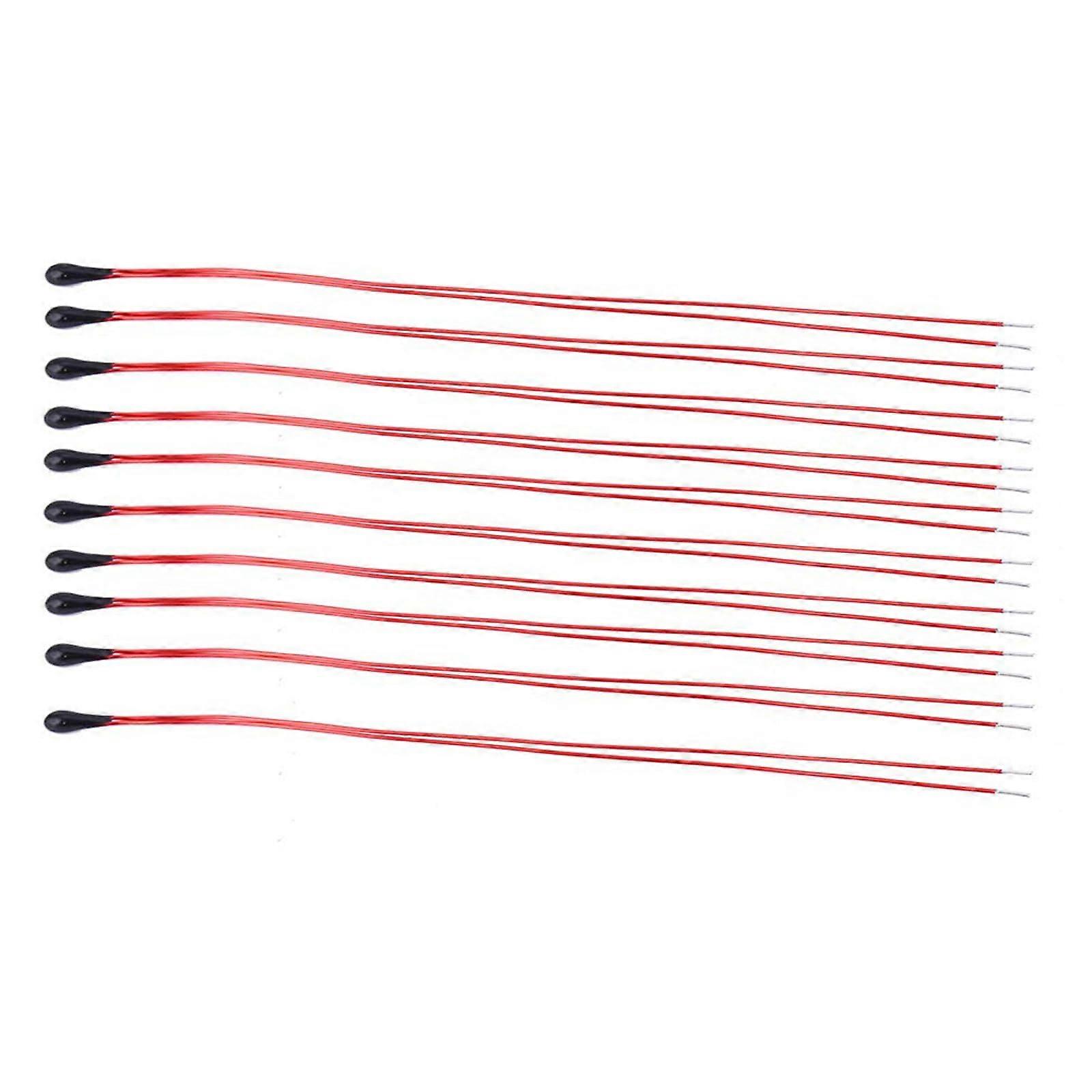 MF52B Thermistor Resistors with Enamel Wire, High Sensitivity Temperature Sensor, 10-Pack, 5K NTC Type