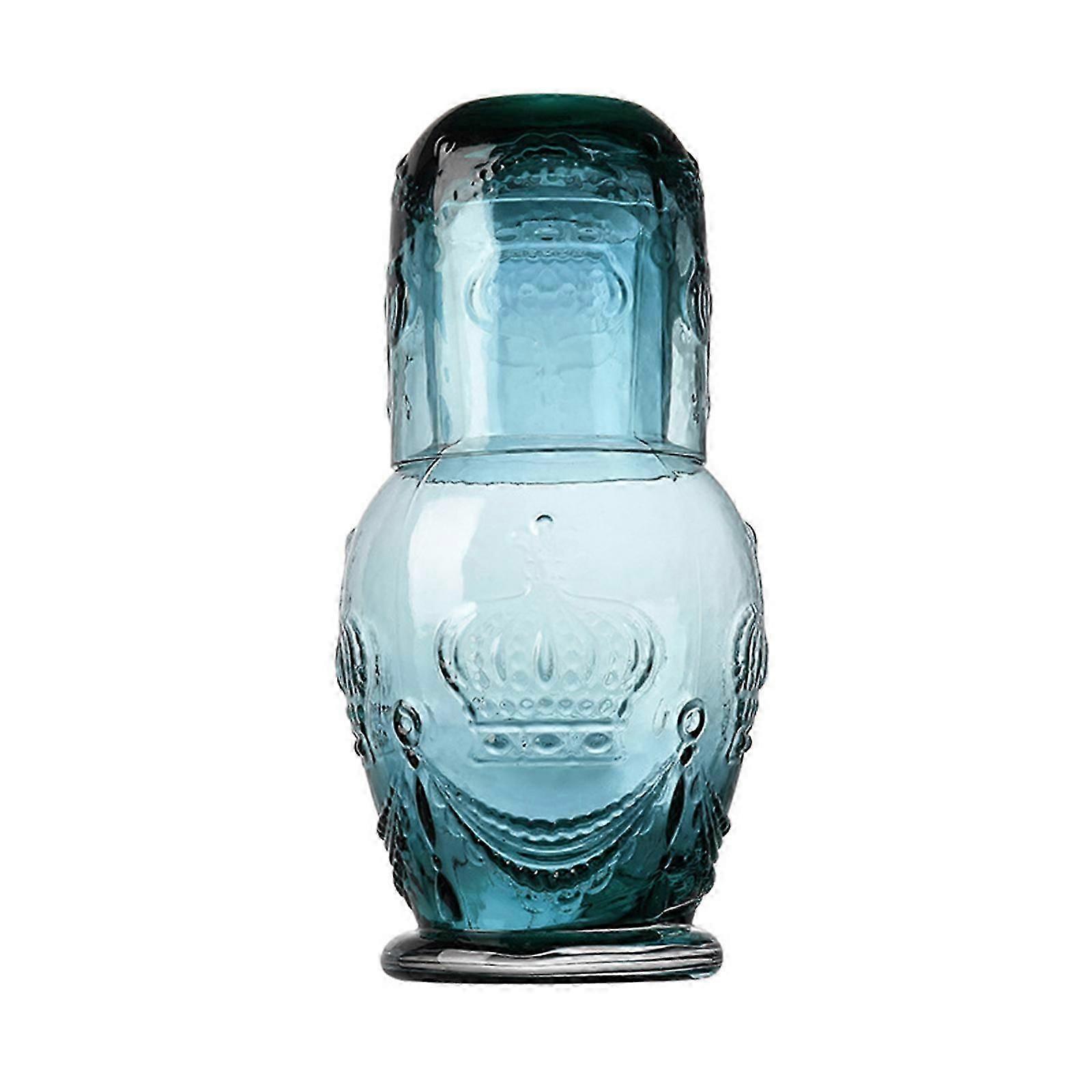2023 NEW HOT Vintage Bedside Water Carafe With Tumbler Elegant Pitcher and Matching Drinking Glass