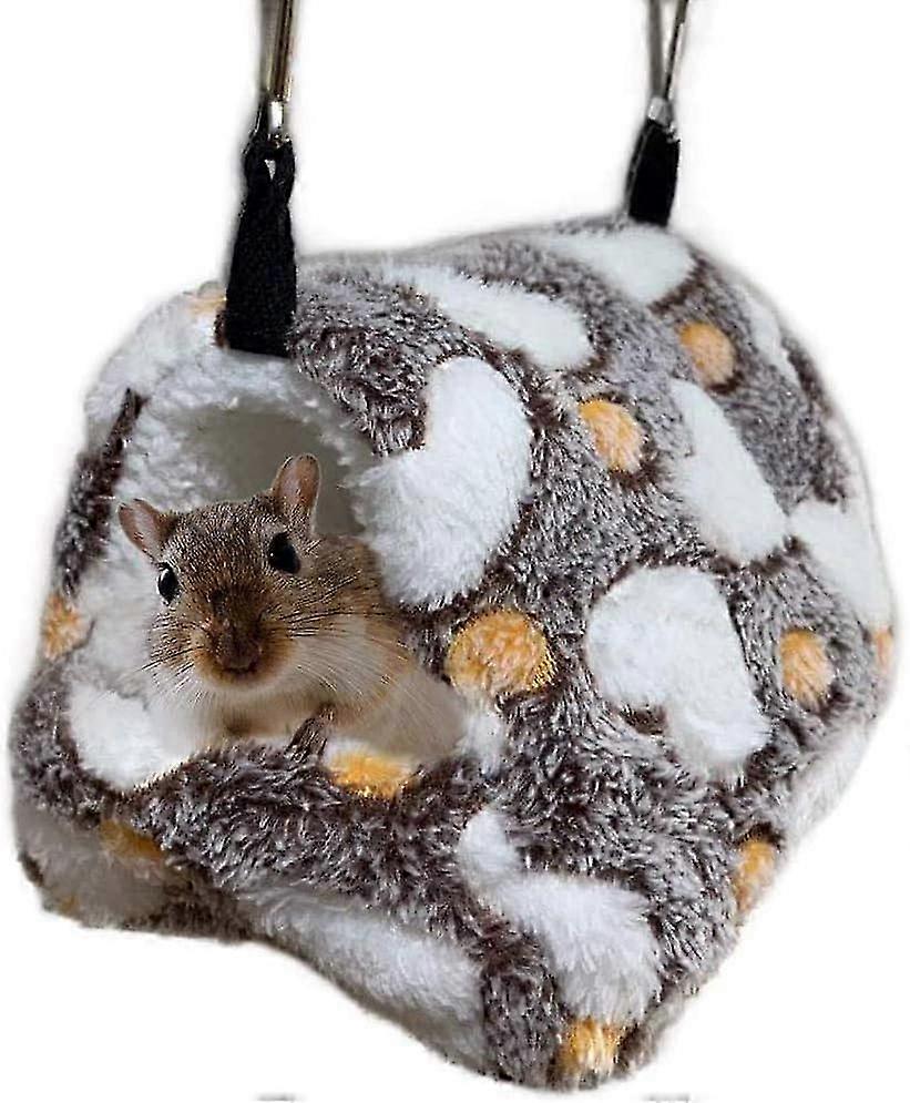 Plush Hanging Bed for Small Pets, Suitable for Hamsters and Guinea Pigs, Cozy Hammock Nest Bedding and Hideout for Cages