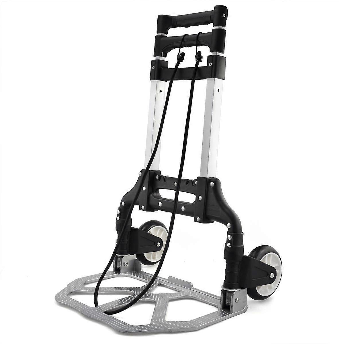 Folding Sack Truck, Lightweight Aluminium Trolley, Adjustable Handle, 75 kg Capacity