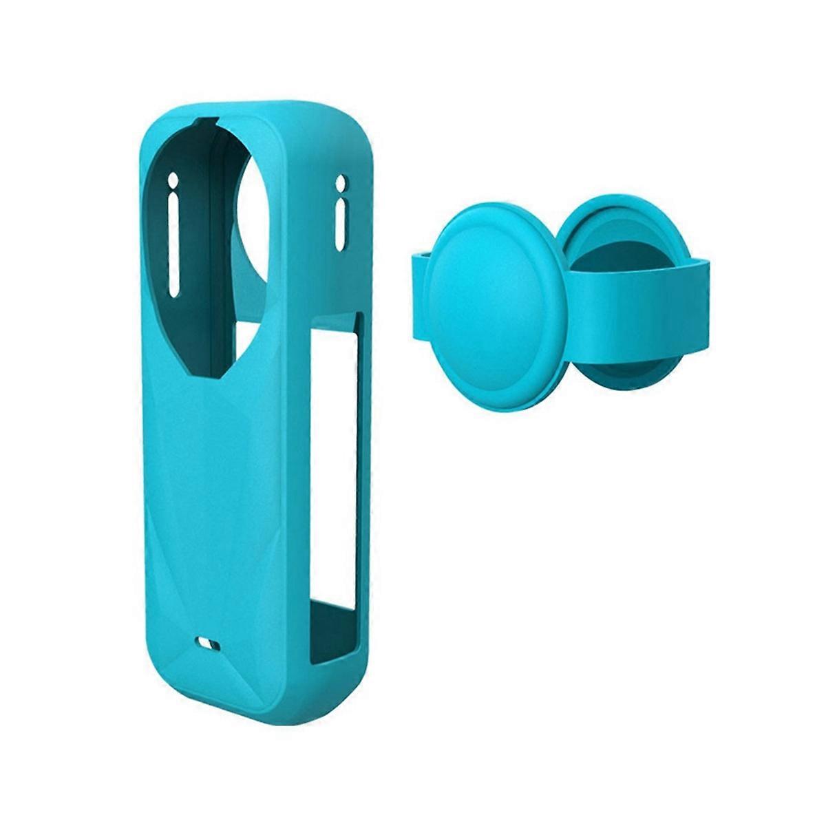 Silicone Protective Case for X5 with Lens Cap Shockproof Sleeve Protective Sleeve Camera Protective Cover Blue